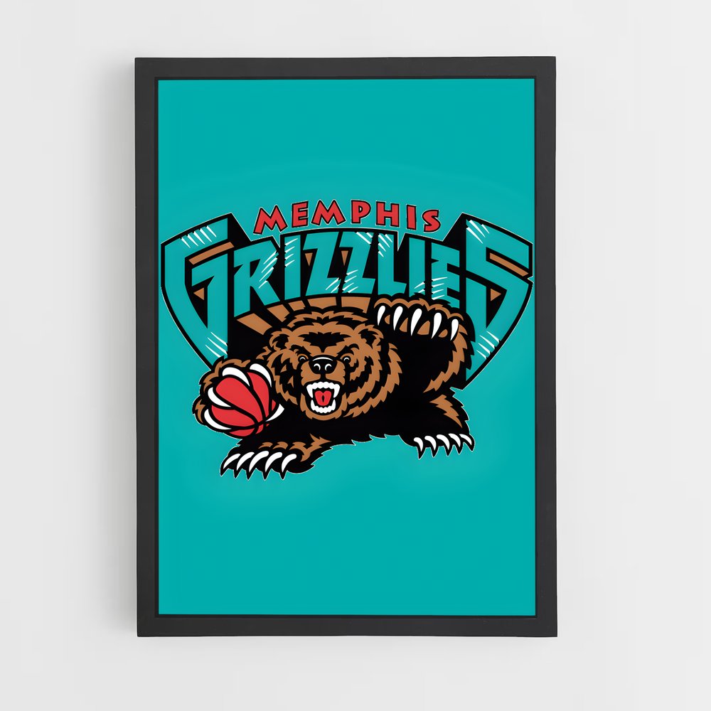 Poster Grizzlies en Action – affiche Basketball (vue 2)